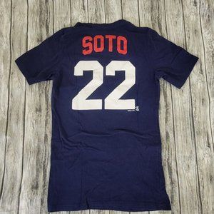 Juan Soto Washington Nationals Shirt Youth Large Blue #22 Baseball Youth 14/16